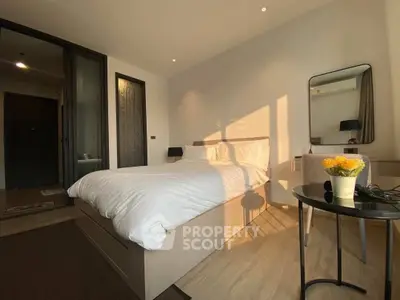 Modern bedroom with cozy lighting and stylish decor