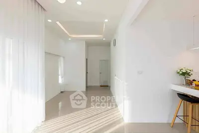 Bright modern living space with sleek design and natural light