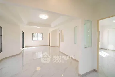 Spacious and bright interior with modern design and large windows
