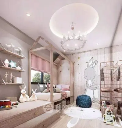 Charming children's bedroom with playful decor and cozy ambiance.