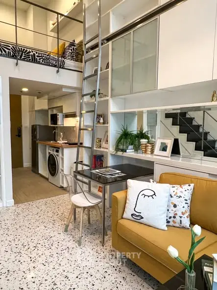 Stylish loft apartment with modern kitchen and cozy living area