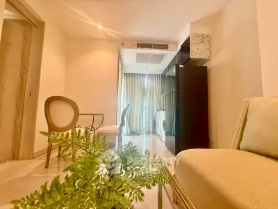 Modern living room with elegant furniture and natural light