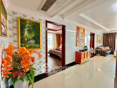 Luxurious apartment interior with elegant decor and spacious living area