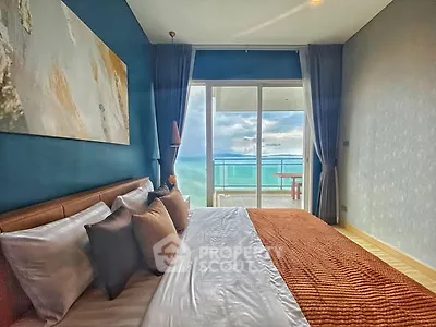Luxurious bedroom with ocean view and modern decor