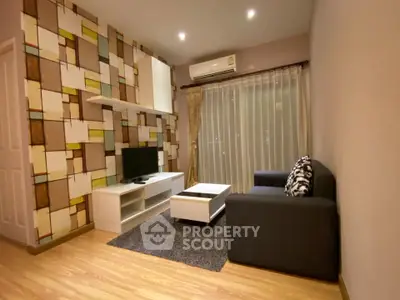 Modern living room with stylish decor and cozy ambiance