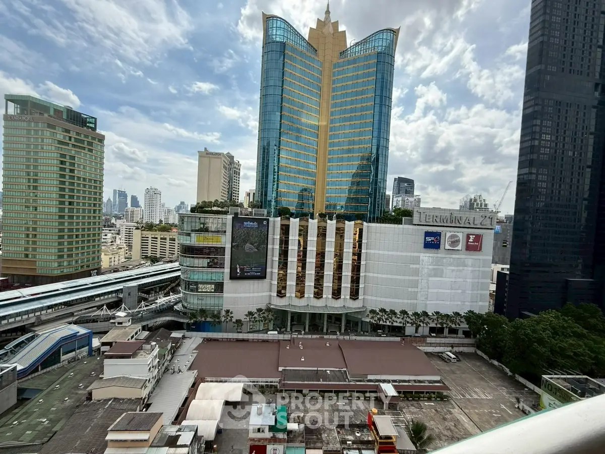 Stunning cityscape view featuring modern skyscrapers and urban architecture.