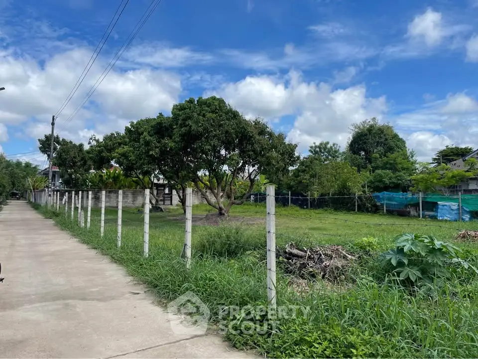 Spacious green land plot with clear blue sky, perfect for development opportunities.