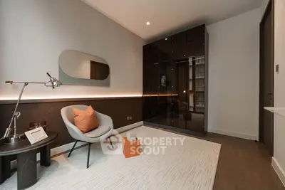 Stylish modern bedroom with sleek furniture and elegant decor