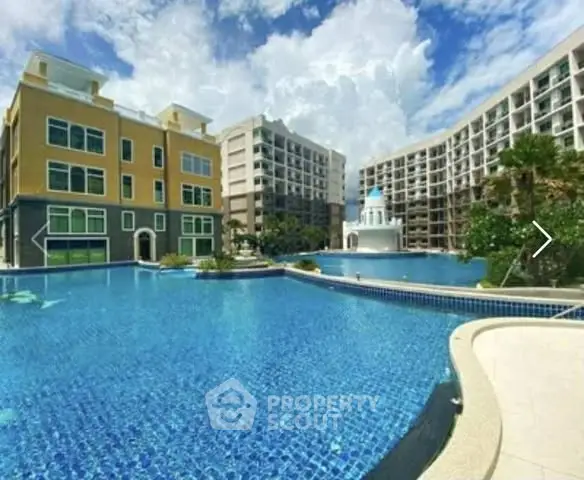 Luxurious residential complex with stunning pool and modern architecture