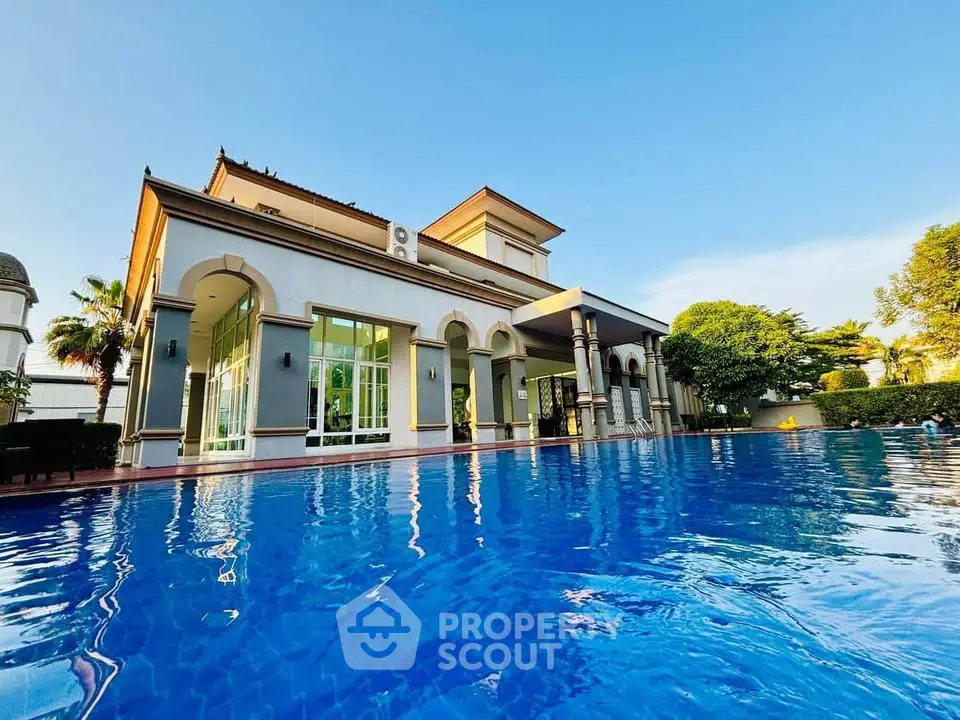 Luxurious villa with stunning pool and elegant architecture, perfect for upscale living.