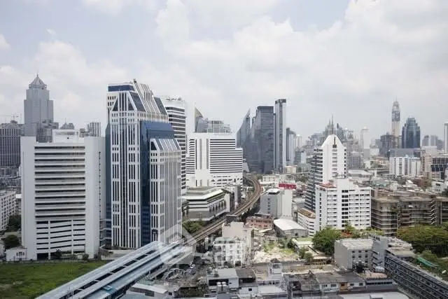 Stunning cityscape view showcasing modern skyscrapers and urban architecture in a bustling metropolis.