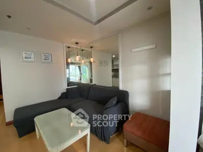 Cozy living room with modern decor and comfortable seating