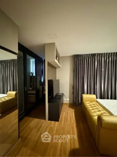 Modern living room with stylish decor and cozy ambiance