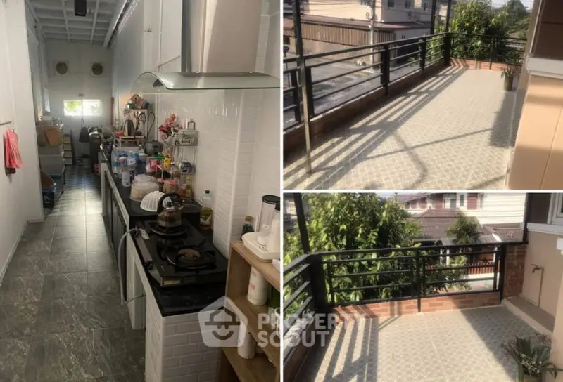 Charming kitchen with gas stove and spacious balcony with great view