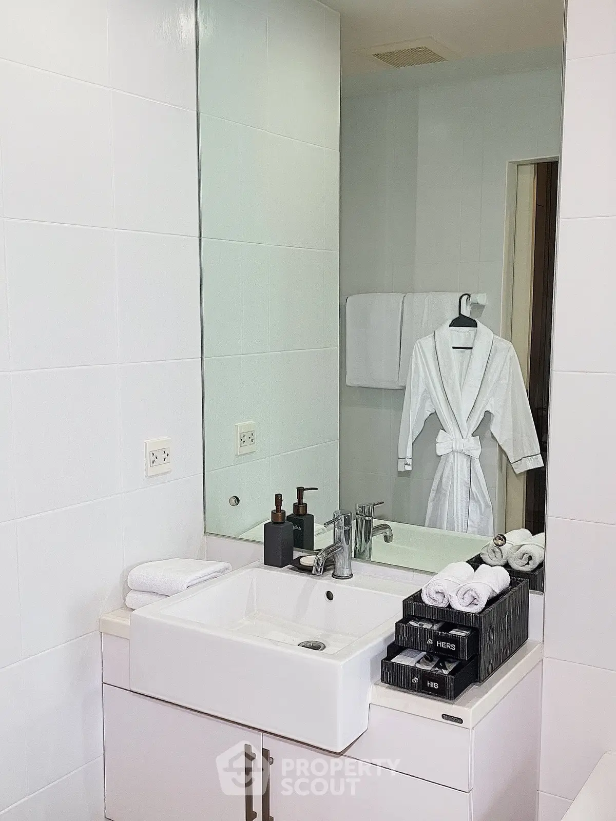 Elegant bathroom with modern sink and luxurious amenities