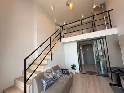 Modern loft apartment with mezzanine bedroom and stylish living area