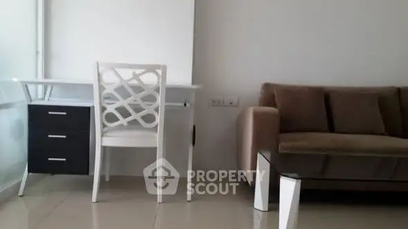 Modern living room with stylish furniture and sleek design