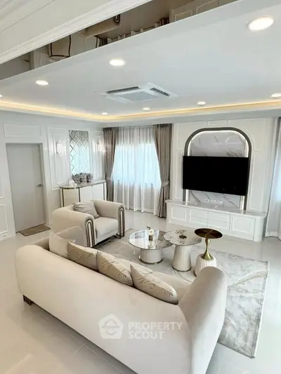 Luxurious living room with elegant furniture and modern decor