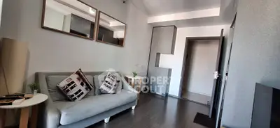 Modern living room with sleek furniture and stylish decor