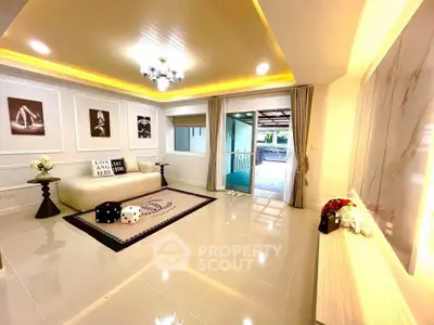 Luxurious living room with elegant decor and spacious layout