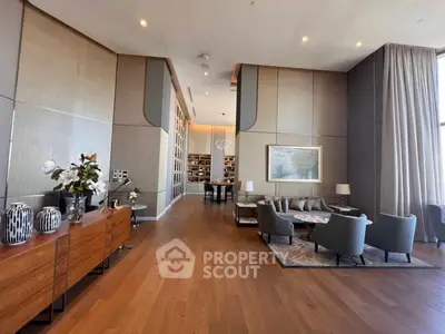 Luxurious modern living room with elegant decor and spacious layout