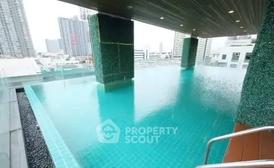 Luxurious rooftop infinity pool with stunning city views and modern design.