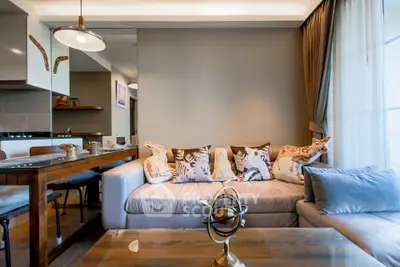 Stylish living room with modern decor and cozy seating area