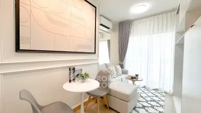 Modern living room with stylish decor and natural light