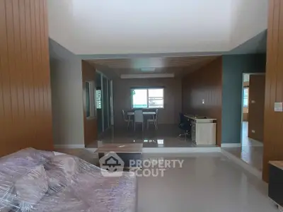 Spacious modern living room with open layout and stylish furniture