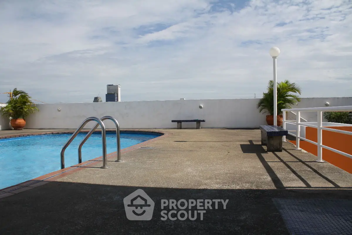 Stunning rooftop pool with city views and modern amenities, perfect for relaxation and leisure.