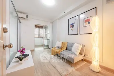 Modern living room with stylish decor and cozy ambiance