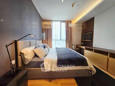 Luxurious modern bedroom with elegant decor and natural light