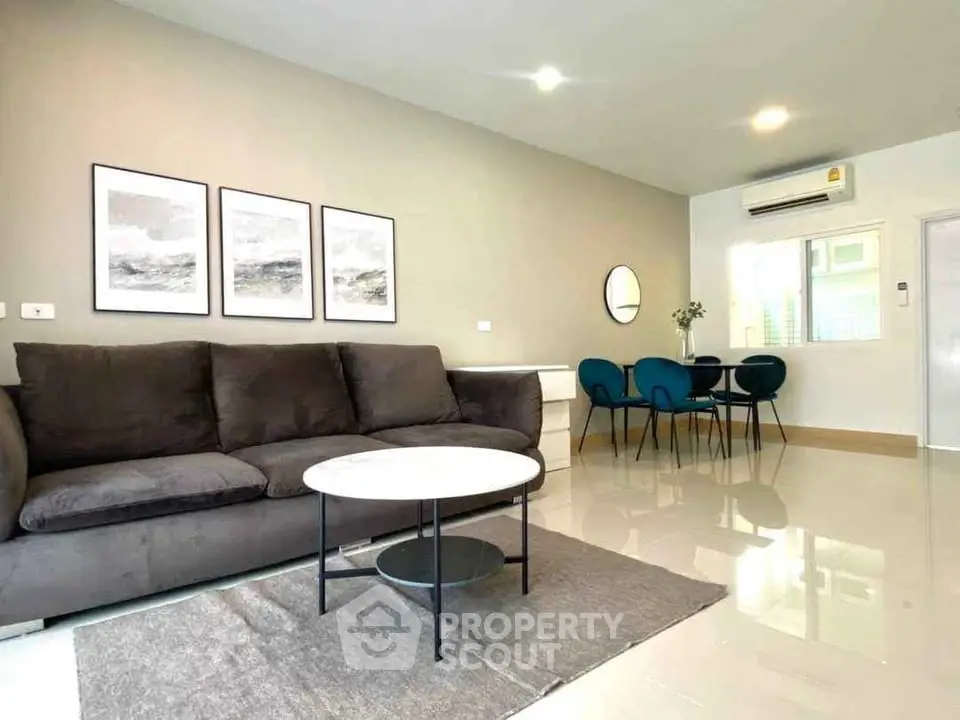 Modern living room with sleek furniture and elegant decor