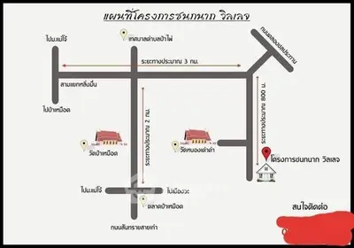 Map showing location of a real estate project with nearby landmarks and roads.