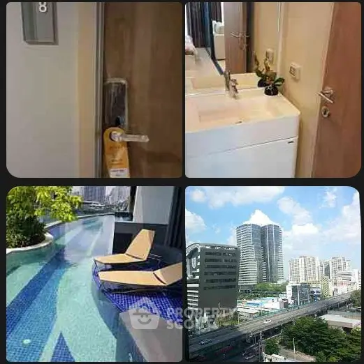 Luxurious urban condo with pool and city view