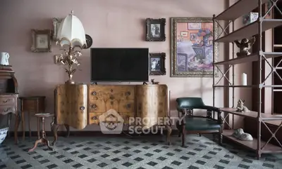 Charming vintage living room with elegant decor and classic furniture