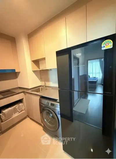 Modern kitchen with sleek appliances and stylish design