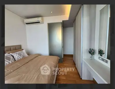 Modern bedroom with air conditioning and elegant decor