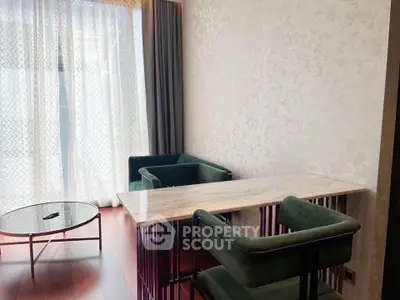 Modern living room with elegant furniture and natural light