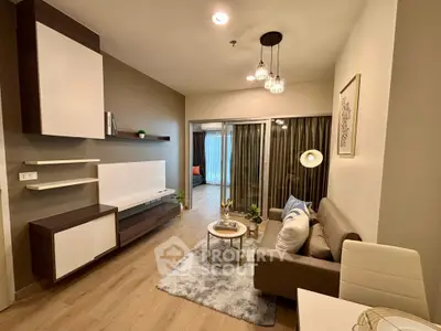 Modern living room with stylish decor and cozy ambiance