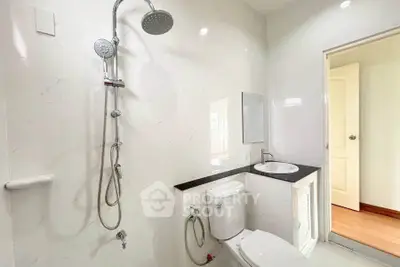 Modern bathroom with sleek fixtures and elegant design