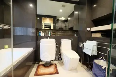 Modern bathroom with sleek design and luxurious fixtures