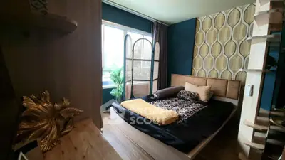 Chic bedroom with modern decor and natural light