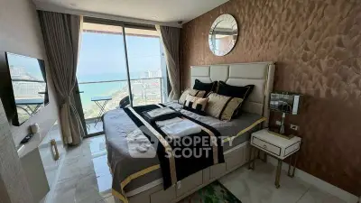 Luxurious bedroom with stunning sea view and elegant decor