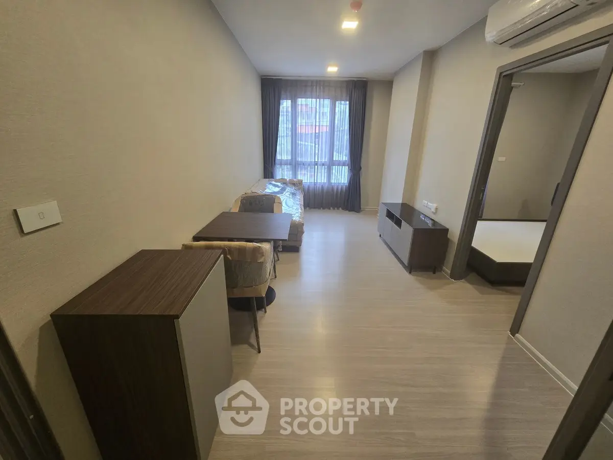 Modern apartment interior with sleek design and natural light