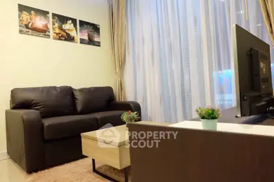 Cozy living room with modern decor and natural light