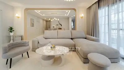 Luxurious modern living room with plush sectional sofa and elegant decor
