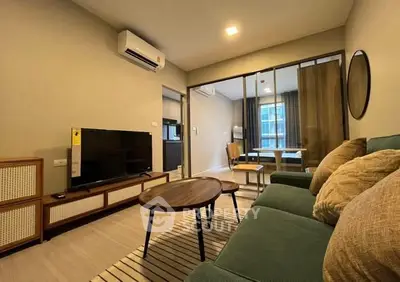 Modern living room with stylish furniture and open layout