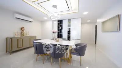 Luxurious modern dining room with elegant decor and stylish furniture
