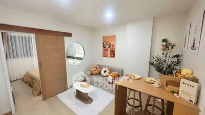 Cozy modern living room with open layout and stylish decor